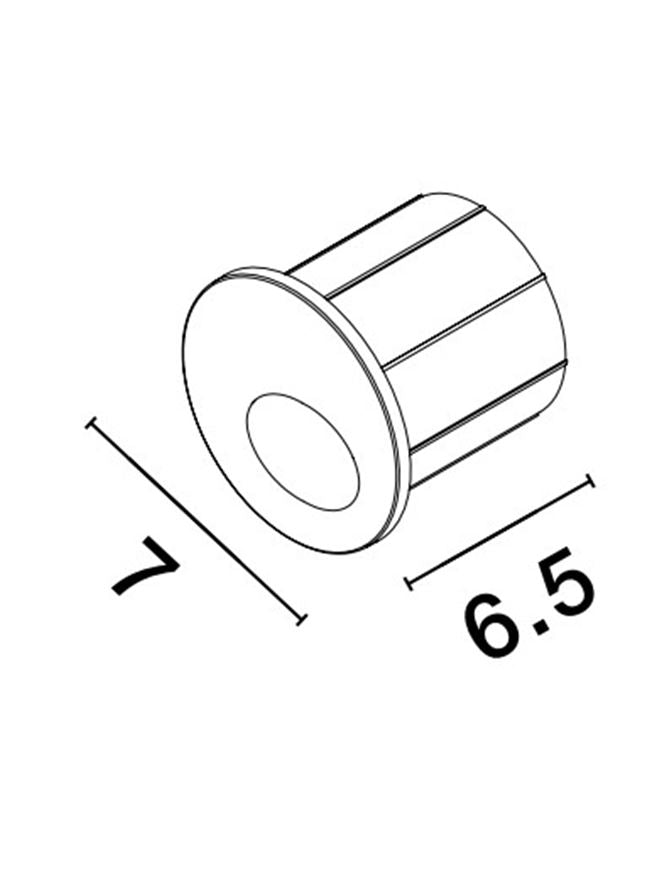 Външен аплик CIRCE 3W Пясъчно бял алуминий IP54