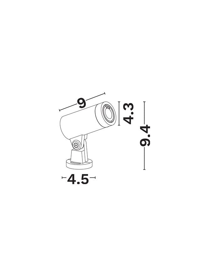 LED спот LAW INOUT 5W 220-240V IP65 Черен L10.2 W4.5 H9.4см 3000K