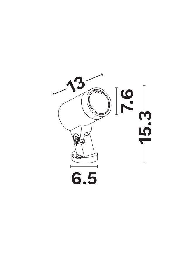 LED спот LAW INOUT 10W 220-240V IP65 Черен L14 W7.6 H15.3см 3000K