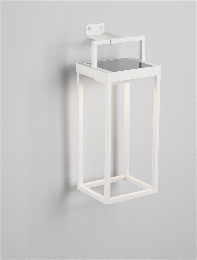 Външен аплик TEGOLO 2W LED Пясъчно бял алуминий и стъкло IP54
