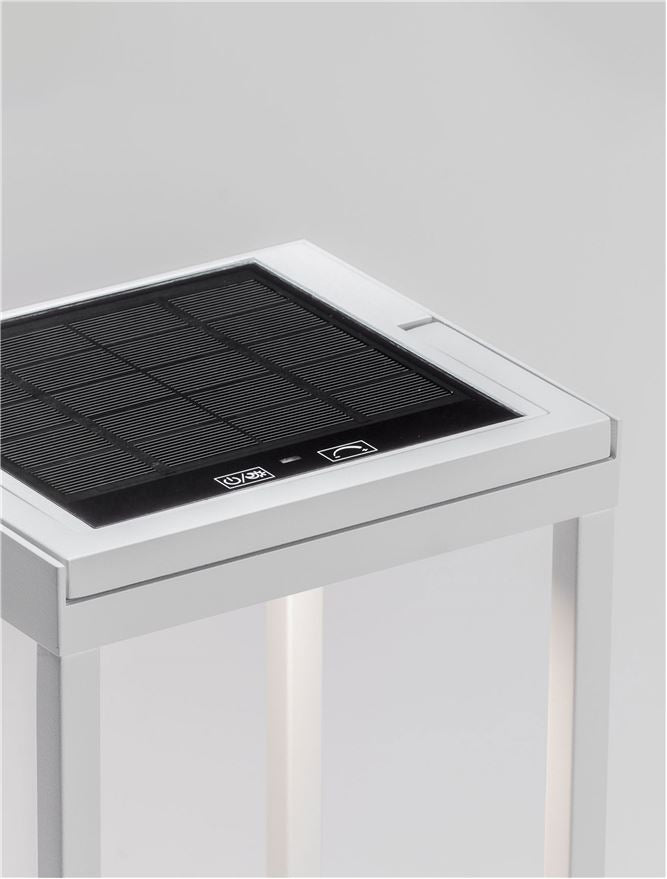 Външен аплик TEGOLO 2W LED Пясъчно бял алуминий и стъкло IP54
