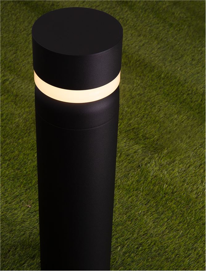 Външен аплик AIRY LED 8W Пясъчно черен алуминий и поликарбонат ⌀14.5 W65см IP65