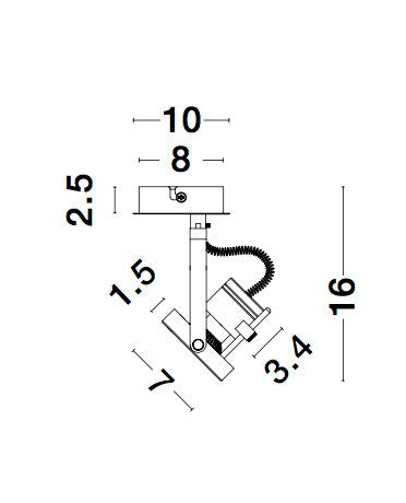 Висящо осветително тяло (пендел) SALVA 1x10W GU10 Пясъчно черен метал