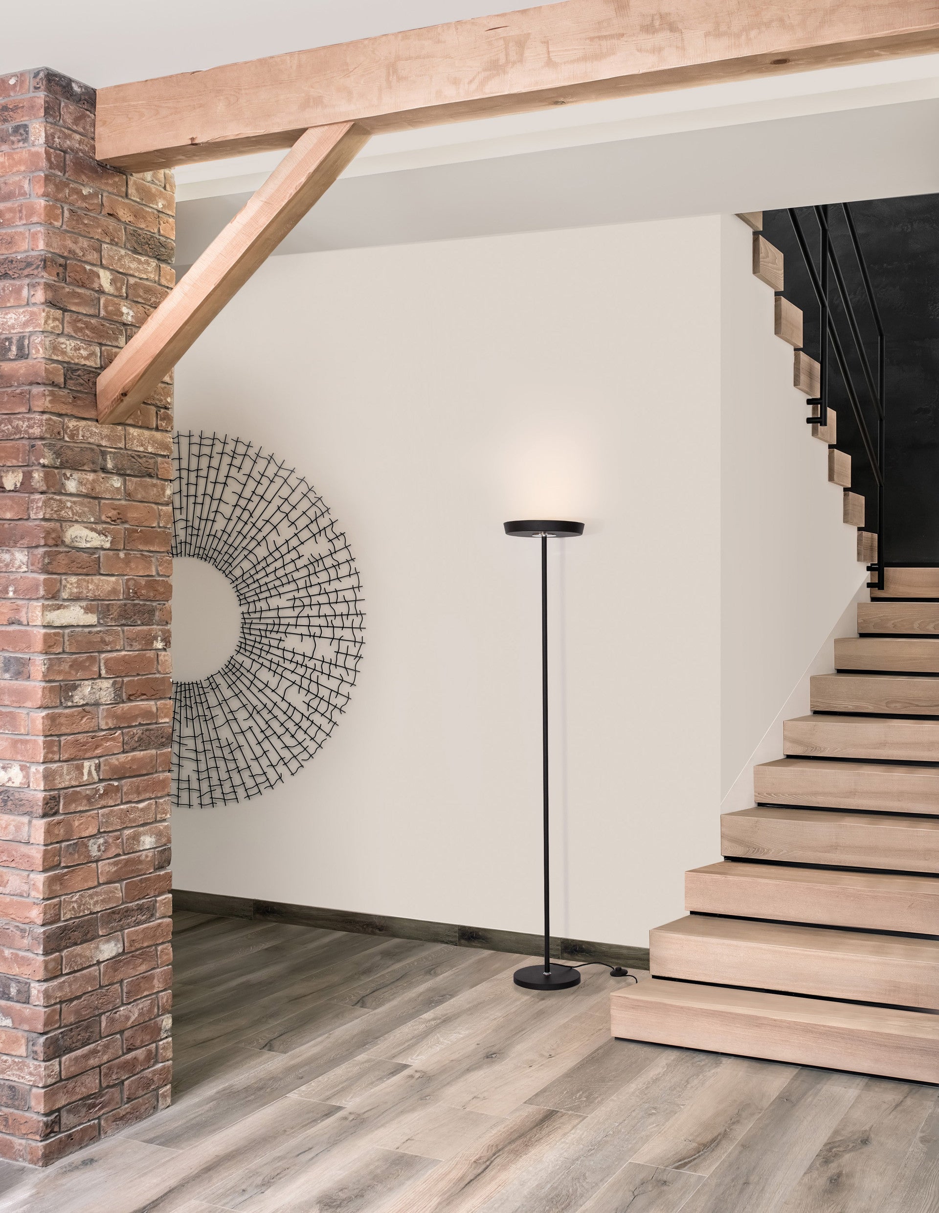 Пендел VITI LED 18W Sandy Black Алуминий и Акрил ⌀30 H170см