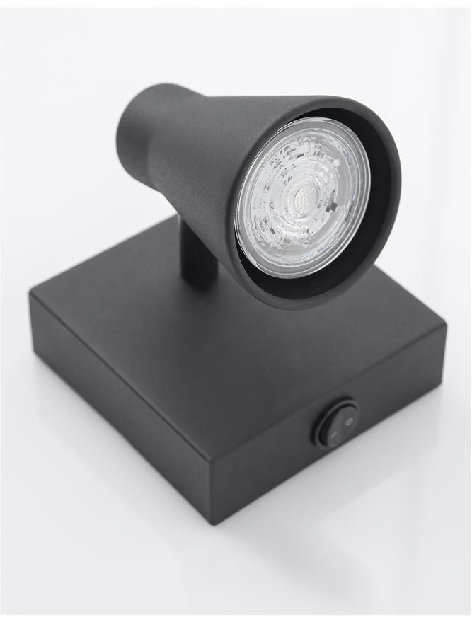 Висящо осветително тяло (пендел) DUBLIN LED GU10 10W Пясъчно черен метал въртящ се