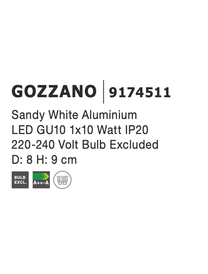 Техническо осветление SAN 50W GU10 Пясъчно бял алуминий
