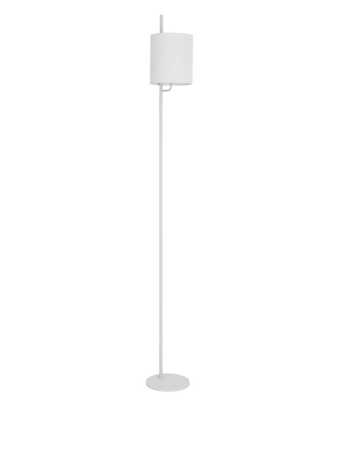 Висящо осветително тяло (пендел) YAMA LED 12W Бял алуминий и текстилен абажур