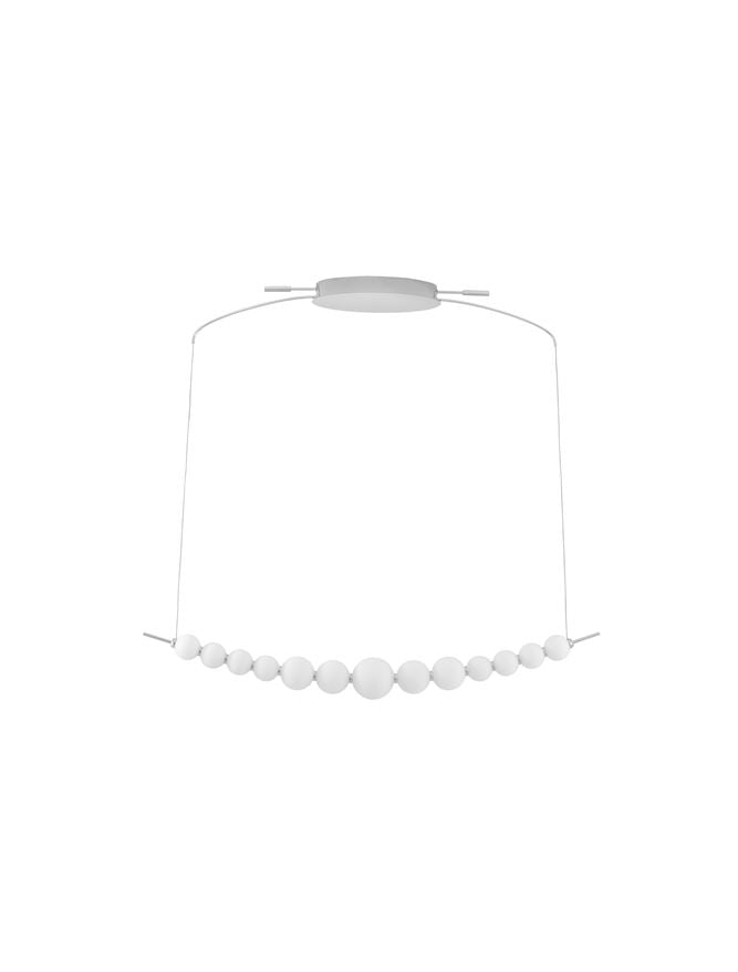 Висящо осветително тяло (пендел) PERLA 28W LED Хром метал и опалово стъкло L109 W13.5 H120см