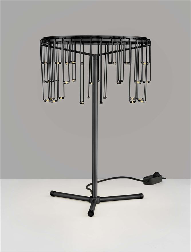 Висящо осветително тяло (пендел) STELLAR 14W Черен хром мед ⌀30 H45см Тъч димируем