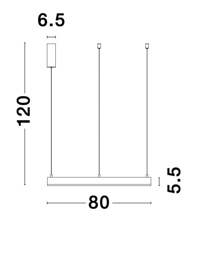 Висящо осветително тяло (пендел) MOTIF 50W LED 3000K Триак димируем Златист месинг алуминий акрил