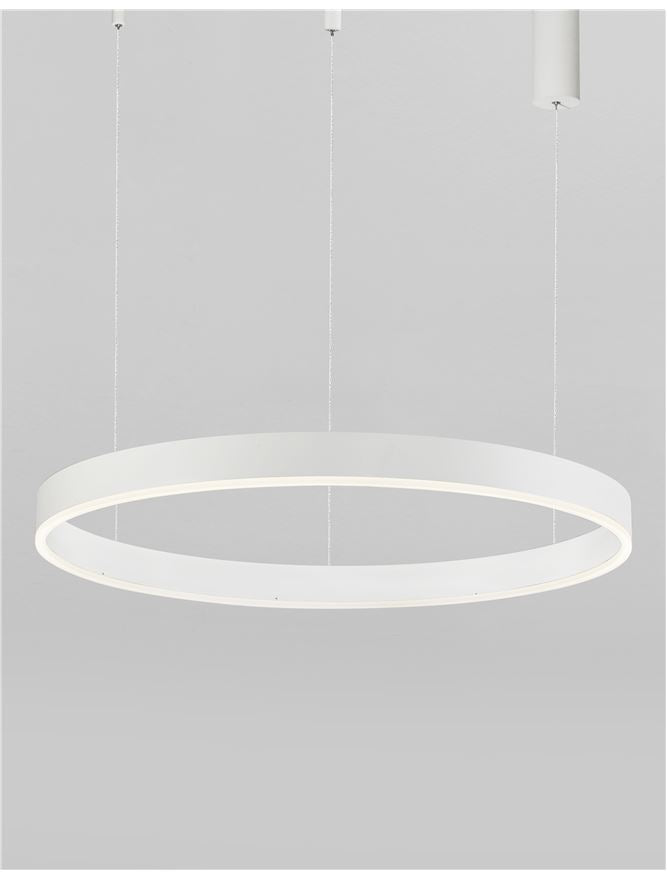 Висящо осветително тяло (пендел) MOTIF 60W LED 3000K Триак димируем Пясъчно бял алуминий акрил Регулируема височина