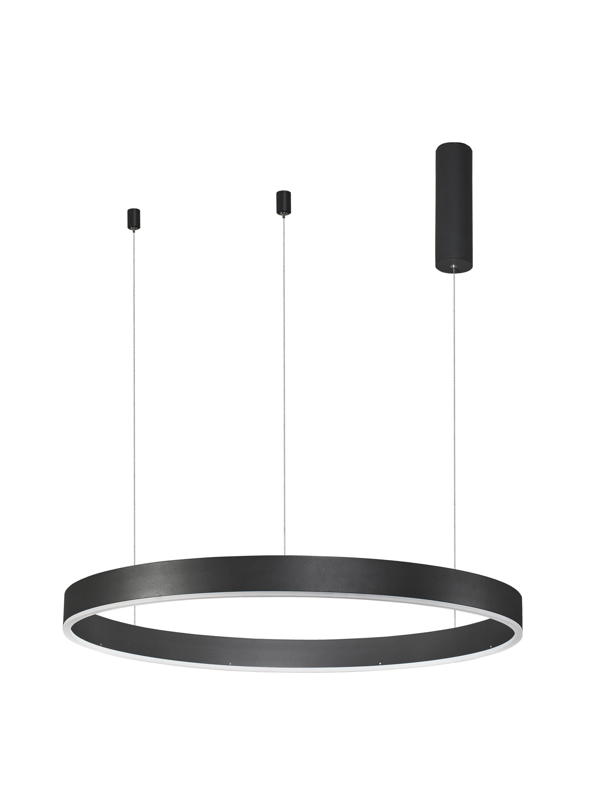 Висящо осветително тяло (пендел) MOTIF LED 50W 230V Триак димируем Пясъчно черен алуминий и акрил ⌀80 H200см