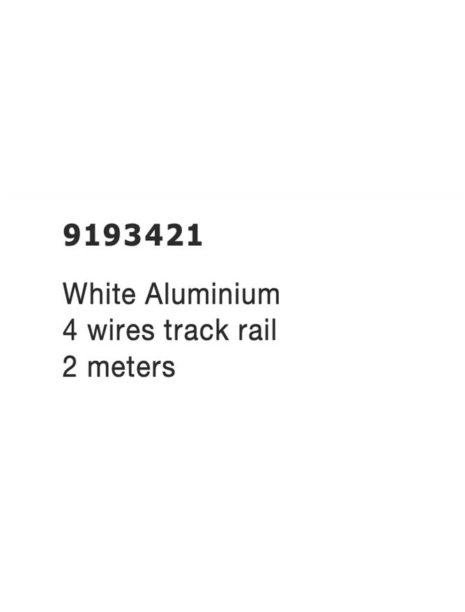 Техническо осветление 4 WIRES TRACK RAILS шинна шина 4-жилна 3-фазна бяла алуминий 2м