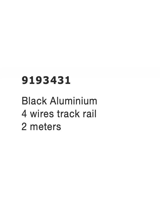 Техническо осветление 4 WIRES TRACK RAILS шинна шина 4-жилна 3-фазна черна алуминий 2м