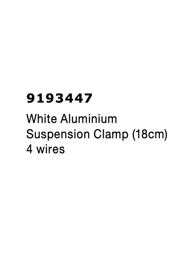 Техническо осветление 4 WIRES TRACK RAILS бял окачващ скоба 18см
