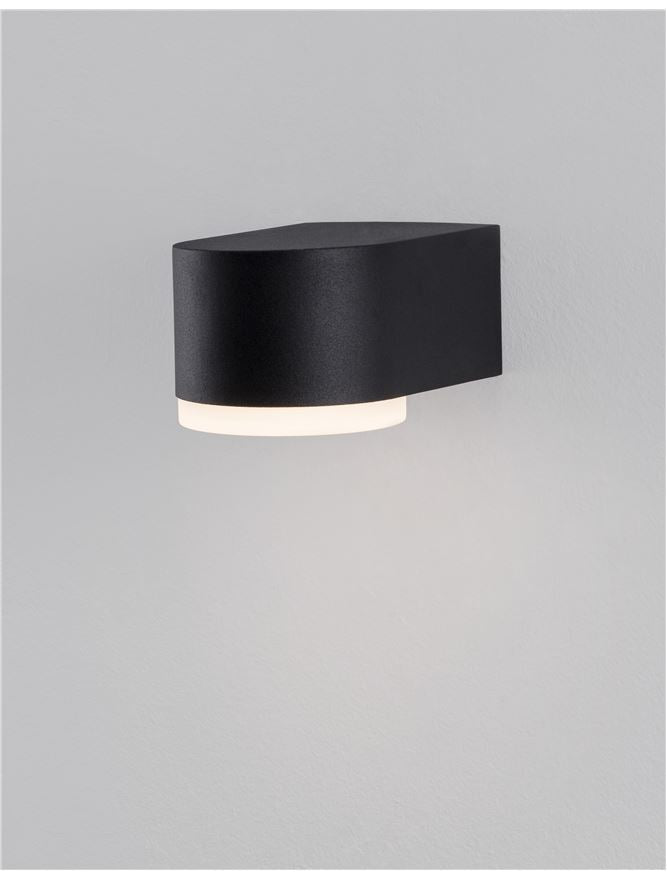 Външен аплик NUS 4W LED Пясъчно черен леят алуминий и акрил IP54 3000K