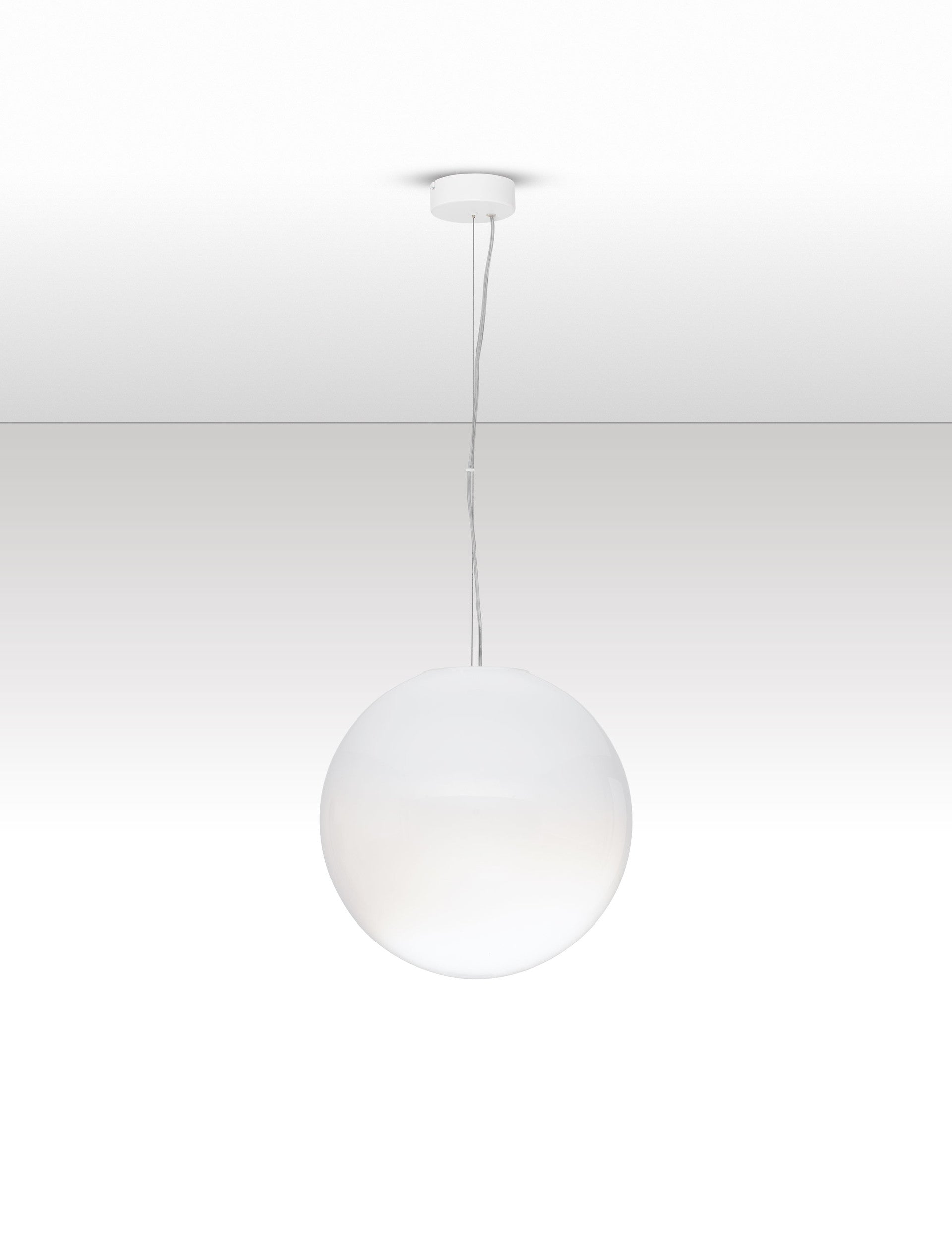 Висящо осветително тяло (пендел) BOLITA 11W LED Димируем, пясъчно бял метал, опалово стъкло
