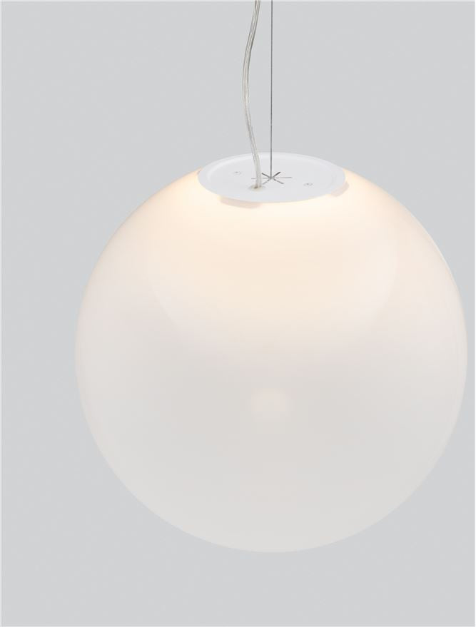 Висящо осветително тяло (пендел) BOLITA 11W LED Димируем, пясъчно бял метал, опалово стъкло