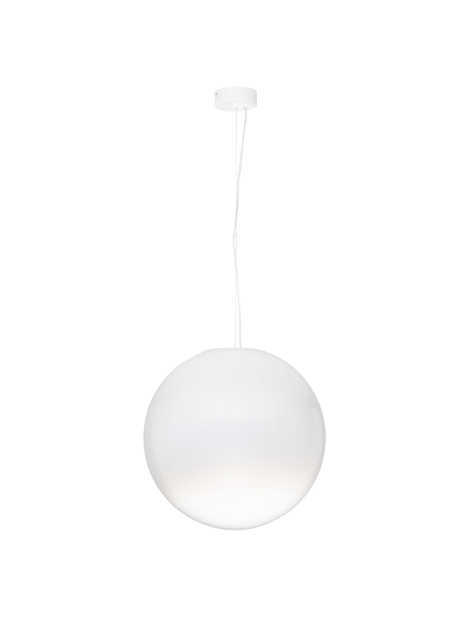 Висящо осветително тяло (пендел) BOLITA 15W LED Димируем, пясъчно бял метал, опалово стъкло