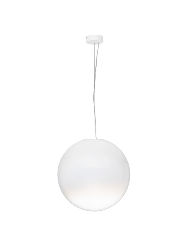 Висящо осветително тяло (пендел) BOLITA 15W LED Димируем, пясъчно бял метал, опалово стъкло
