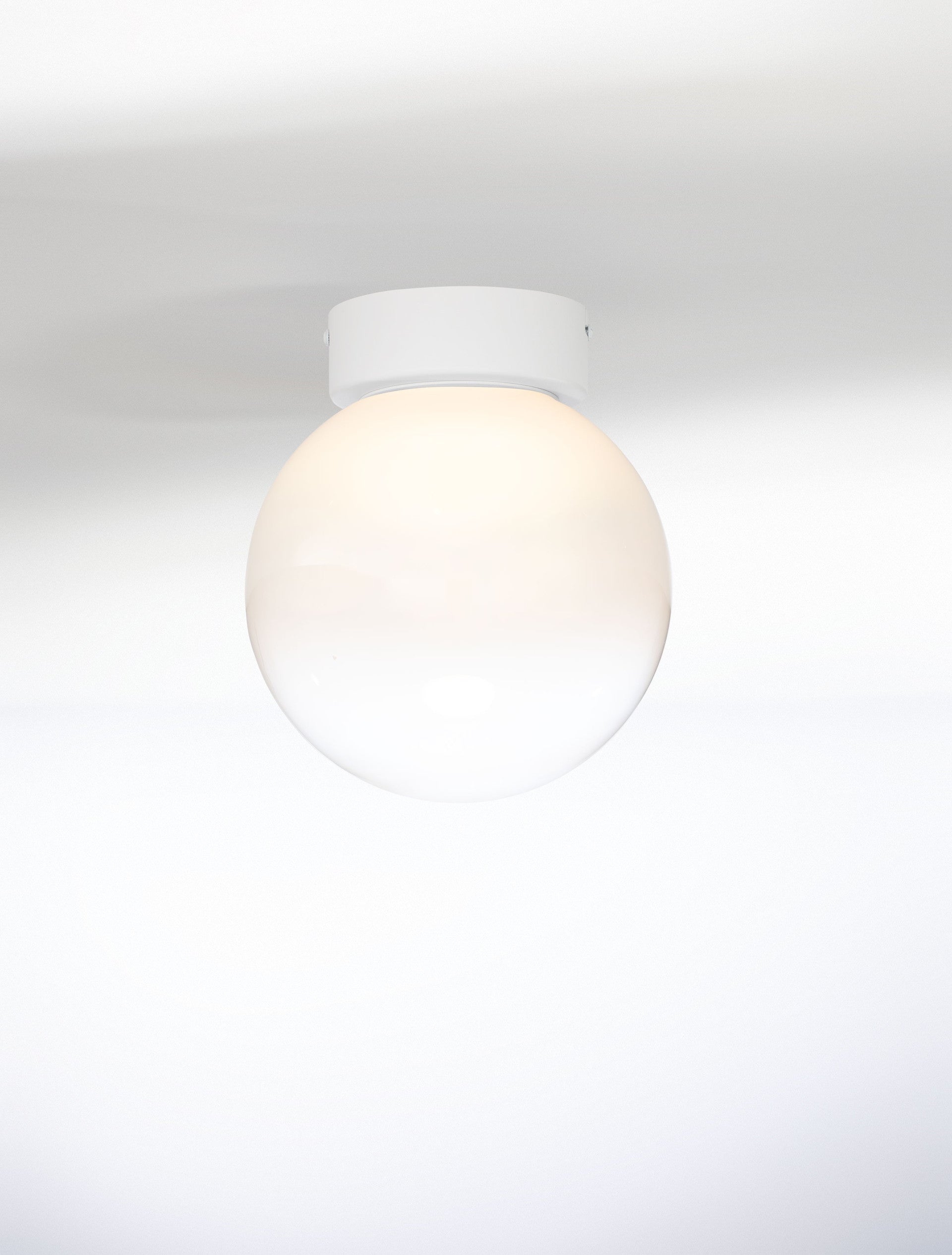 Окачена лампа BOLITA 7W LED димируема, пясъчно бял метал, опалово стъкло