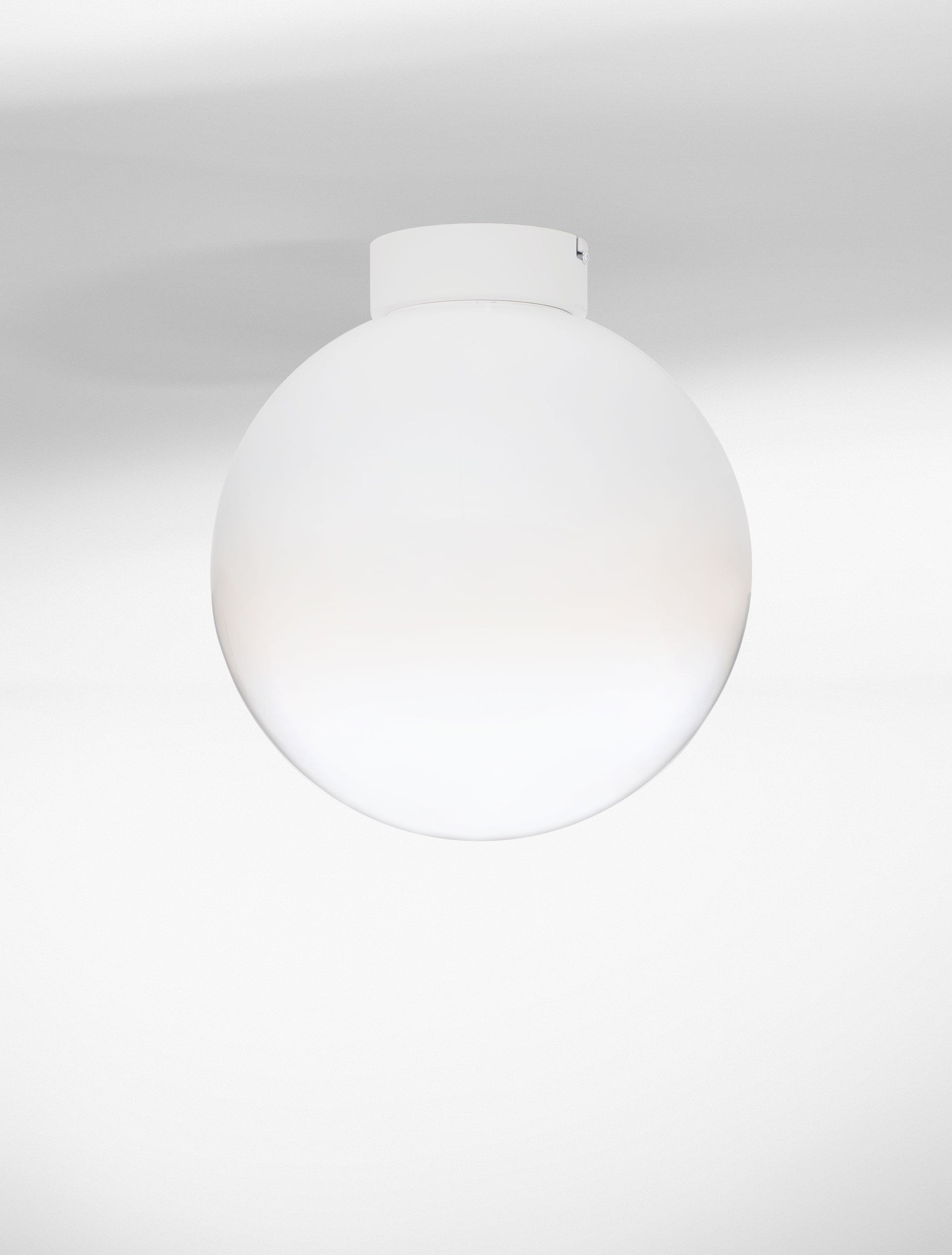 Окачена лампа BOLITA 9W LED димируема, пясъчно бял метал, опалово стъкло