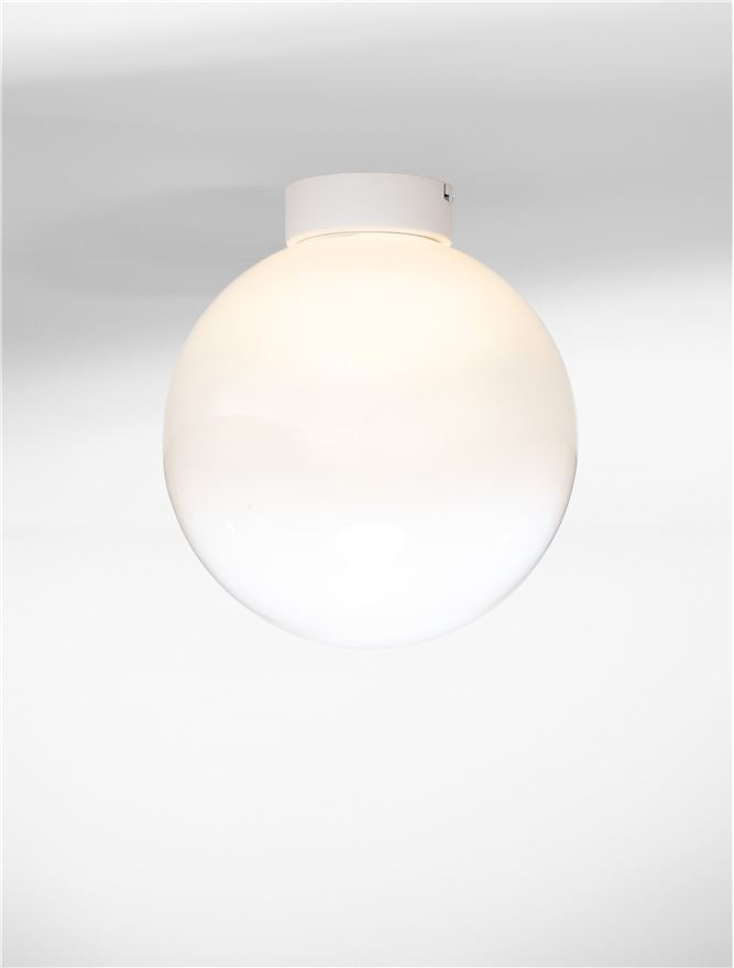 Висящо осветително тяло (пендел) BOLITA 9W LED Димируем, пясъчно бял метал, опалово стъкло