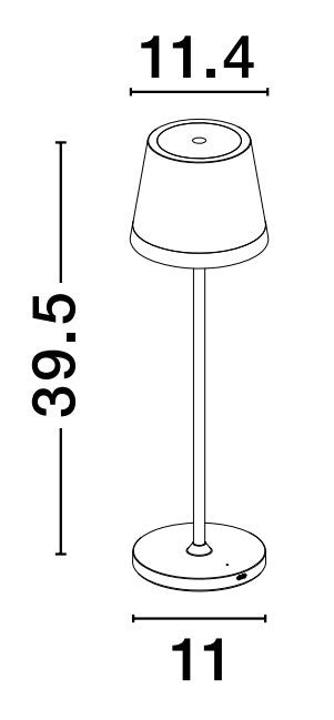 Външен аплик SEINA 2W Пясъчно черен алуминий и акрил 2700K USB IP54