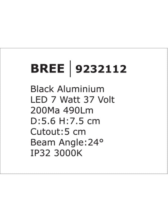 Аксесоар BREE 7W Черен алуминий