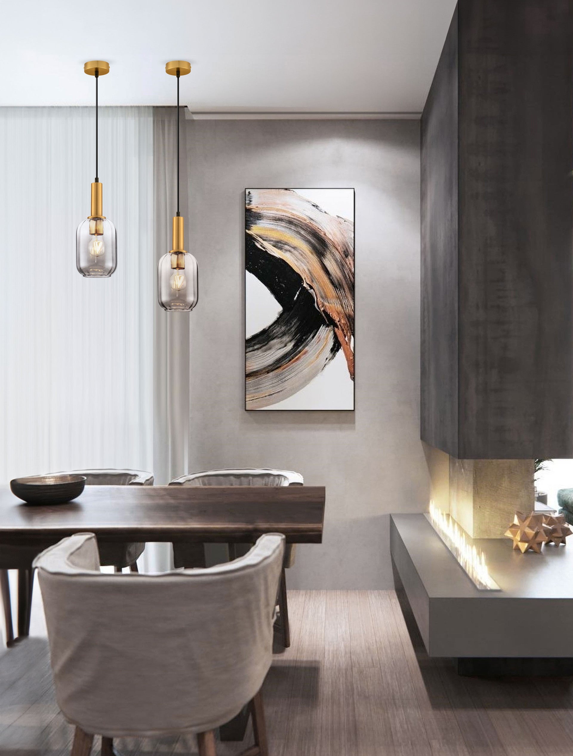 Подова лампа MAHO LED E27 12W 100-240V ⌀14 H150см Опушено стъкло Златист месинг