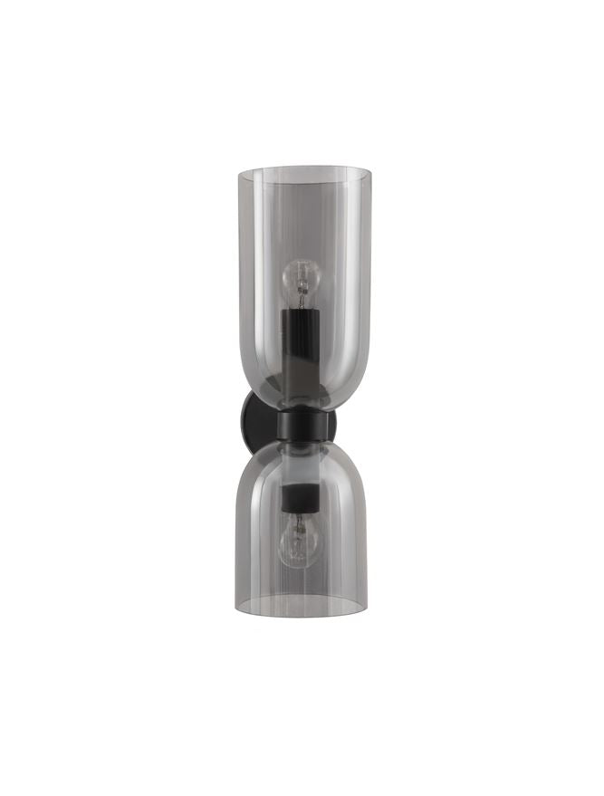 Настолна лампа PALMER 10W (2x5W) E14 Черен Опушено стъкло