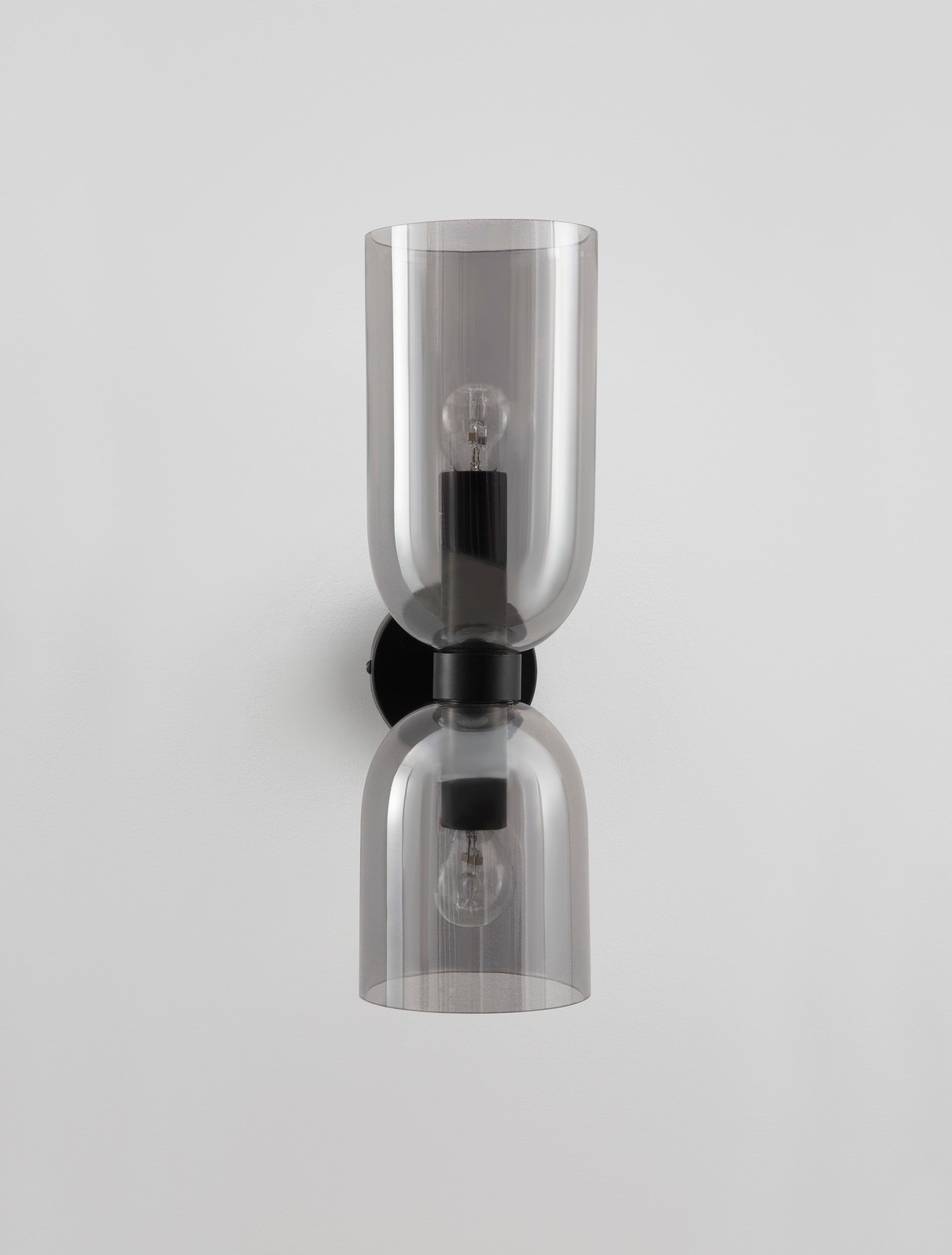 Настолна лампа PALMER 10W (2x5W) E14 черна, опушено стъкло