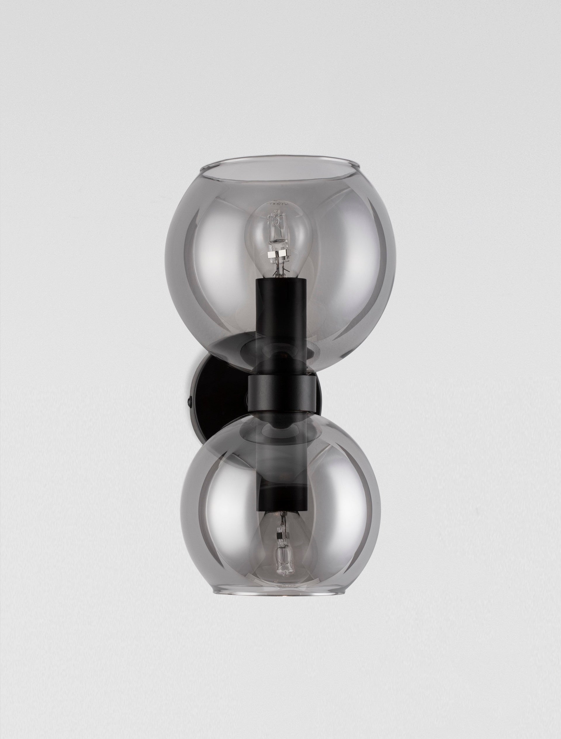 Настолна лампа PALMER 10W (2x5W) E14 Черен Опушено стъкло
