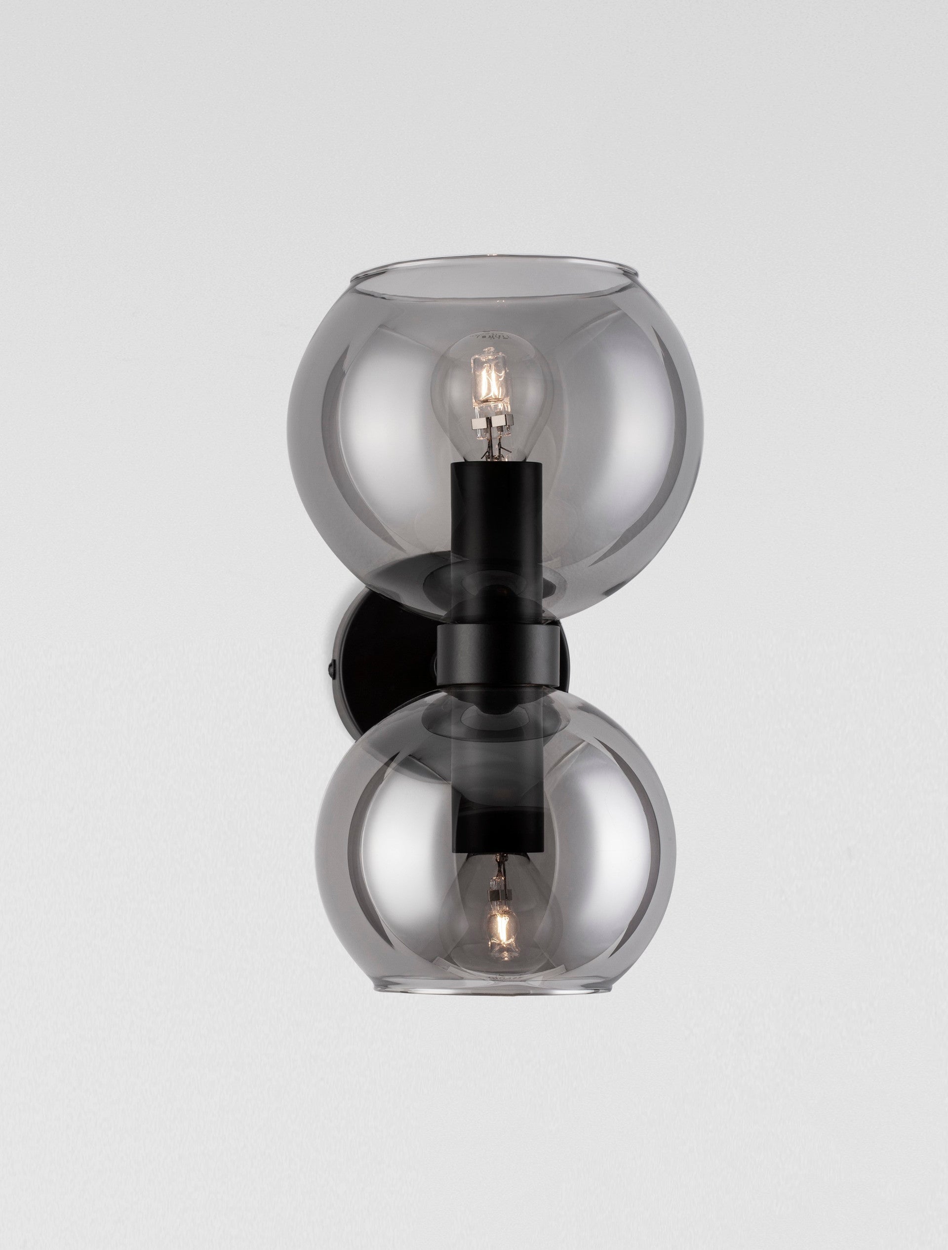 Настолна лампа PALMER 10W (2x5W) E14 Черен Опушено стъкло