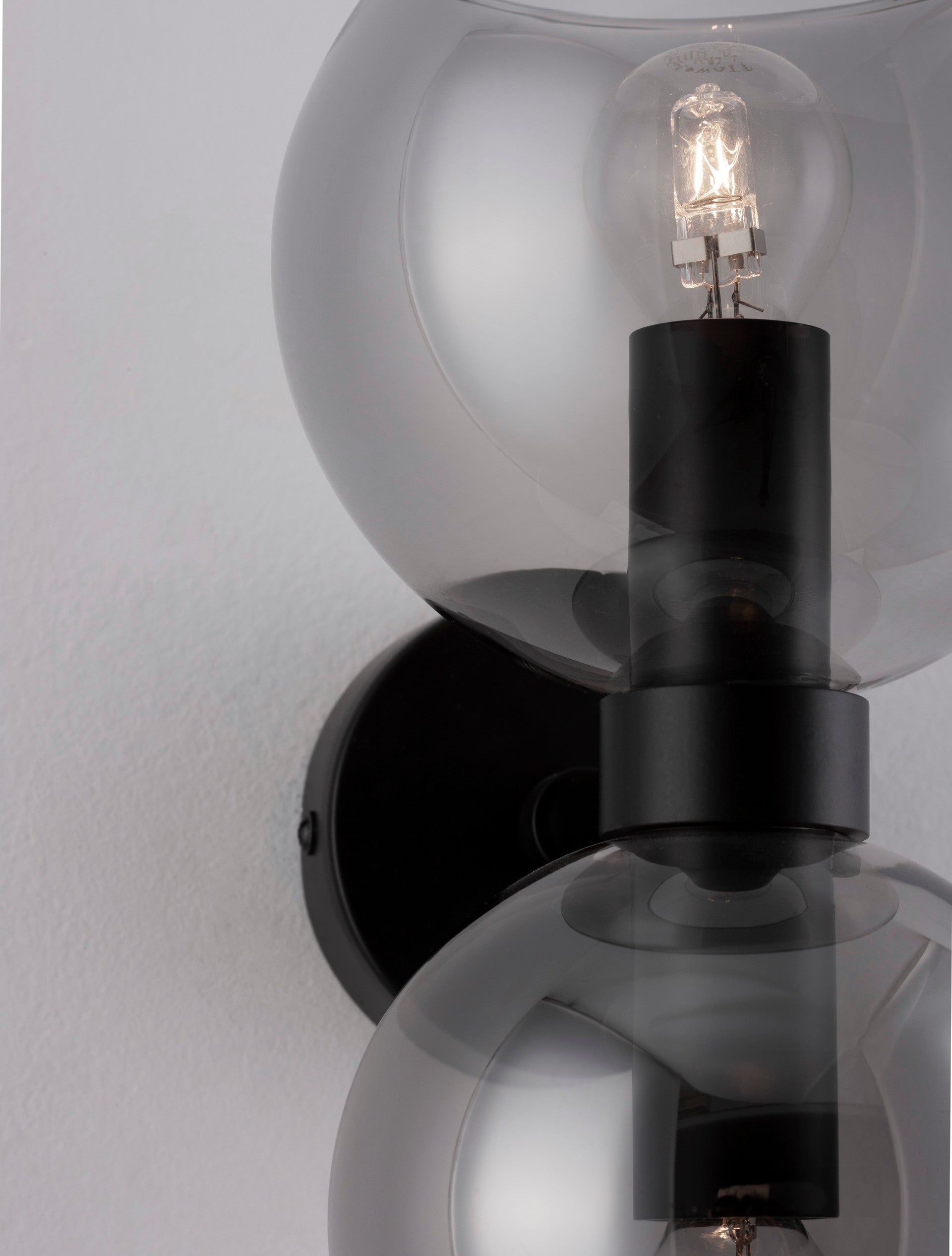 Настолна лампа PALMER 10W (2x5W) E14 Черен Опушено стъкло
