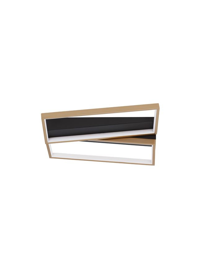 Висящо осветително тяло (пендел) ELIZE 28W LED Черен и златист месинг стомана и алуминий