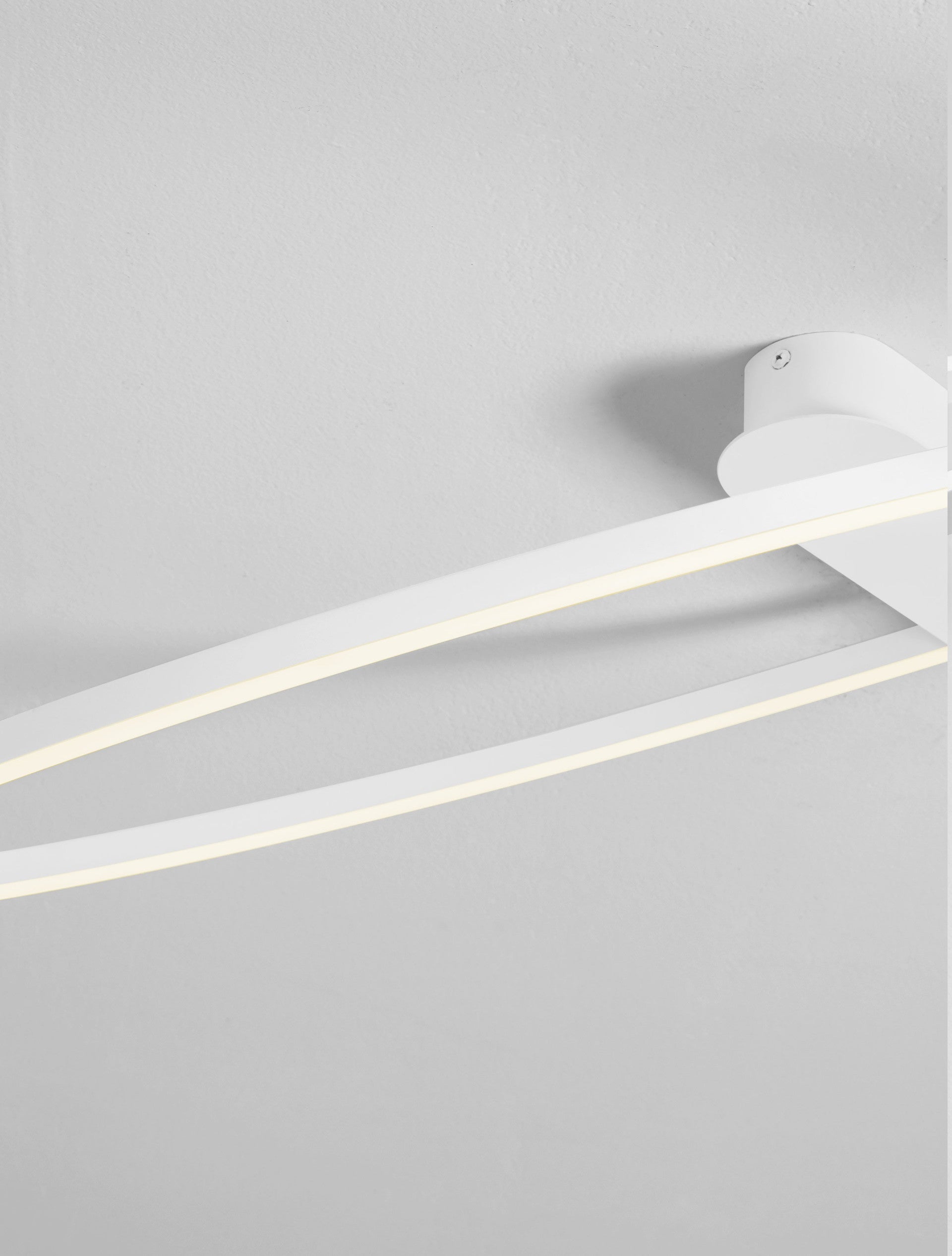 Висящо осветително тяло (пендел) KIKLOS LED 30W Пясъчно бял стомана, алуминий и силикон ⌀64 W60 H30см