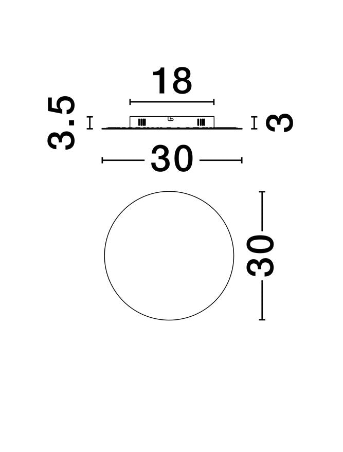 Висящо осветително тяло (пендел) CYRCLE LED 21W 3000K 1822Lm Кафяв стомана и акрил ⌀30 H3.5см