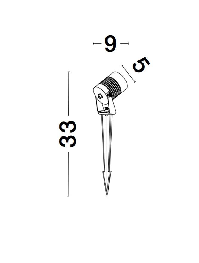 Градинска лампа STAKE 5W Тъмен антрацит алуминий и стъкло
