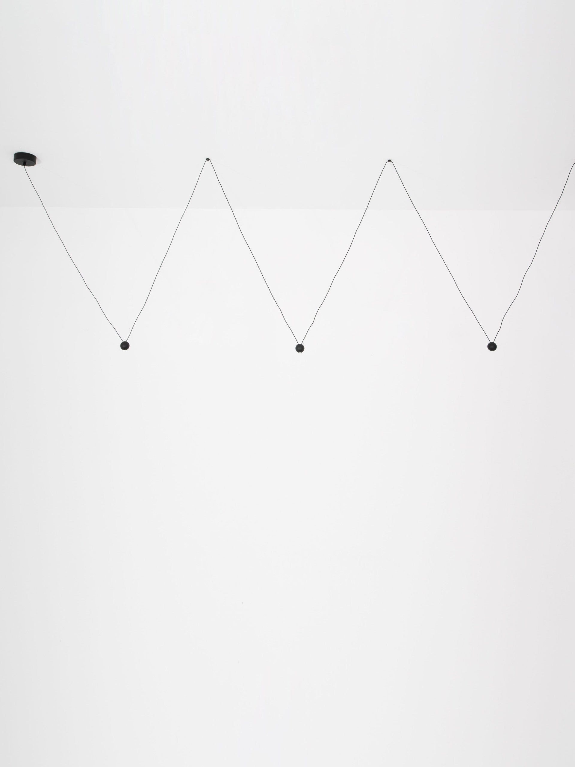 Висящо осветително тяло (пендел) NOCCI LED 3x4.5W 230V Черен алуминий Черен текстилен шнур Регулируема височина L320 H128-112см