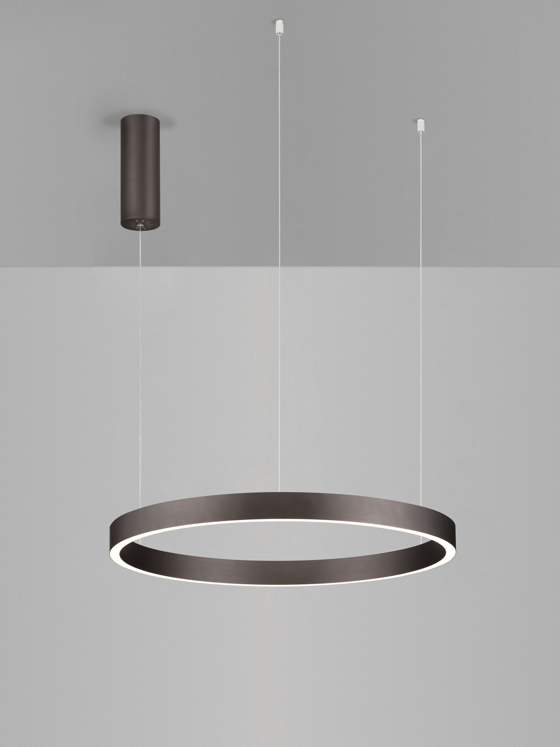 Висяща лампа ELOWEN 60W LED Матирано кафяво кафе, алуминий и силикон ⌀60 H150см