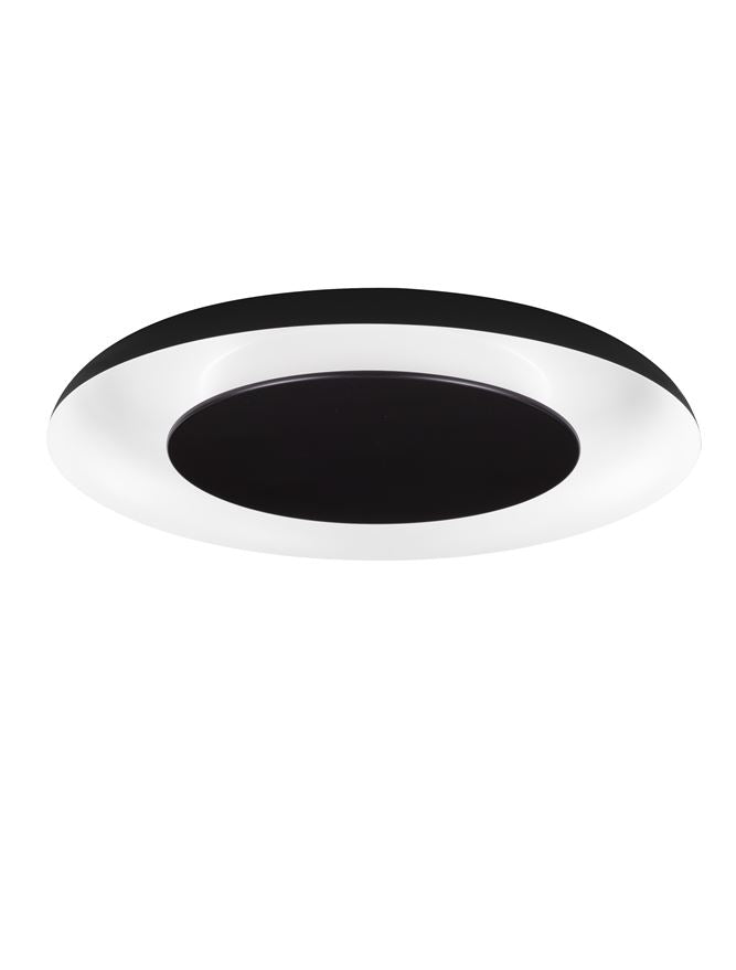 Висящо осветително тяло (пендел) EPOS 38W LED Пясъчно черен и бял метал и акрил ⌀60 H6см