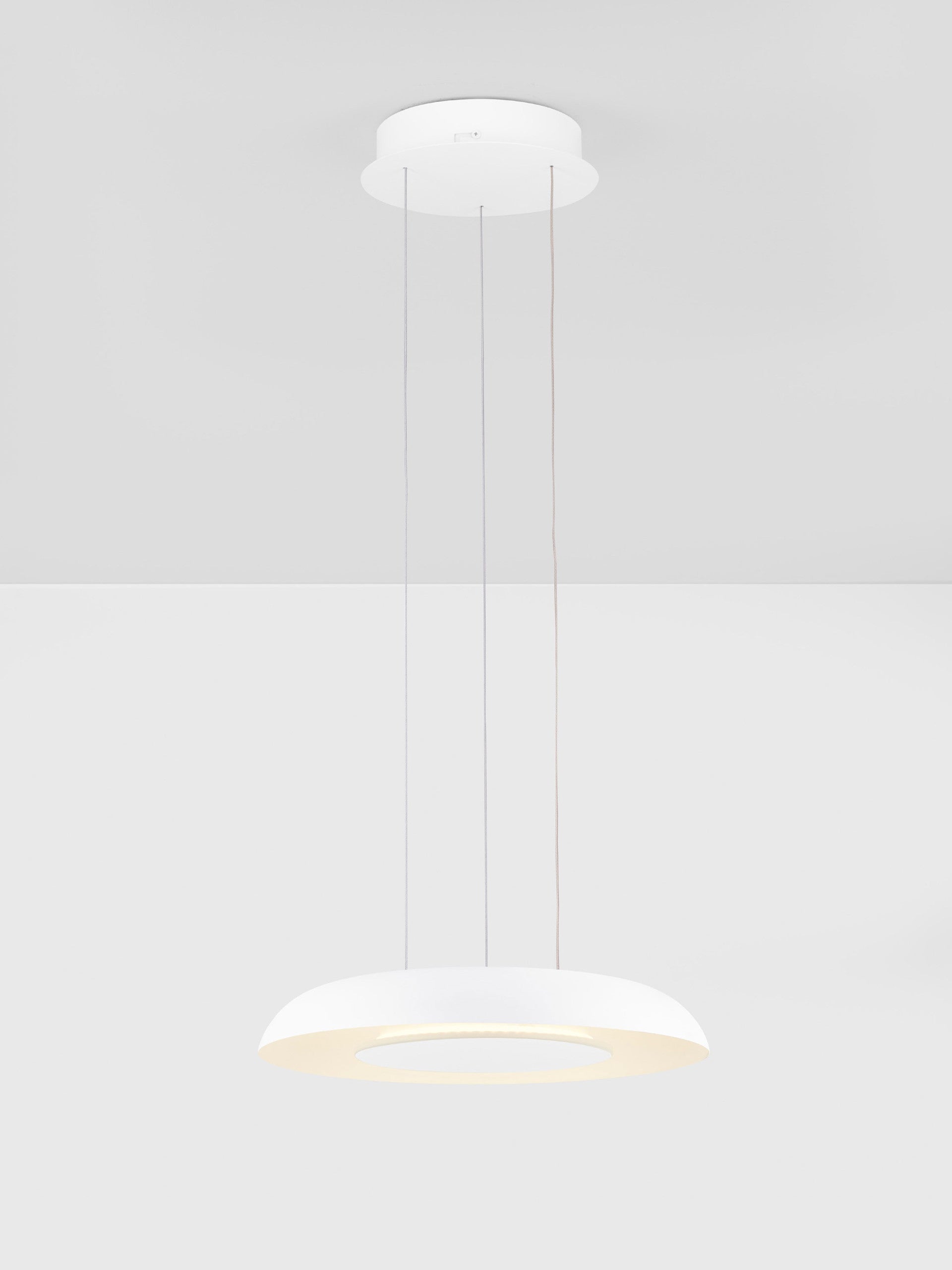 Пендел ORMI 24W LED, пясъчнобял метал и акрил ⌀40 H145см