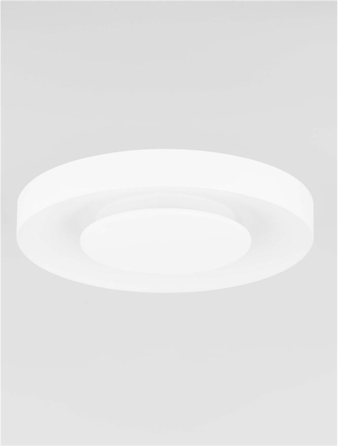 Висящо осветително тяло (пендел) PADA LED 25W Пясъчно бял метал и акрил ⌀40 H5см