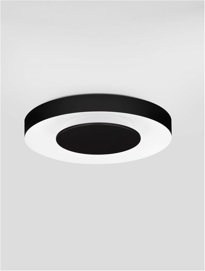 Висящо осветително тяло (пендел) PADA LED 25W Пясъчно черен и бял метал и акрил ⌀40 H5см
