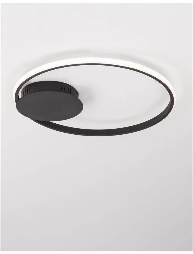 Висящо осветително тяло (пендел) FULINE 32W LED Triac димируем Пясъчно черен алуминий и акрил