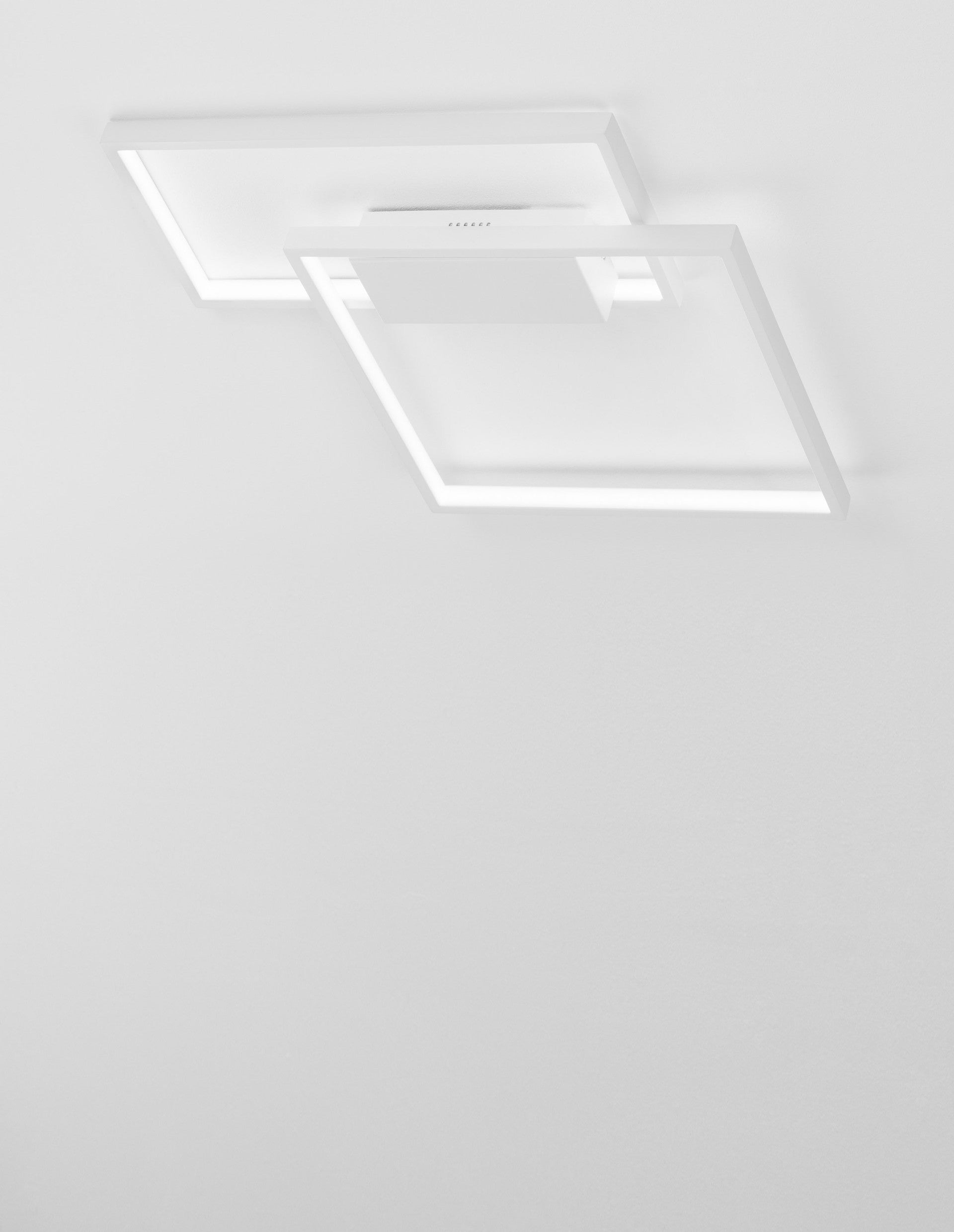 Висящо осветително тяло (пендел) PORTO 30W LED Пясъчно бял стомана, алуминий и акрил L45 W45 H4см Триак димируем
