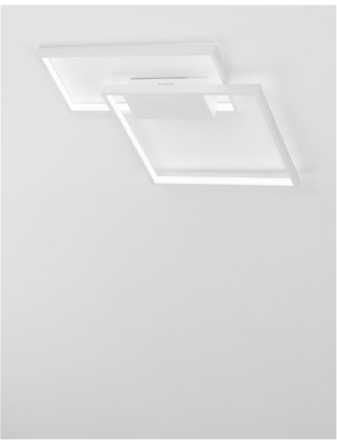 Висящо осветително тяло (пендел) PORTO 30W LED Пясъчно бял стомана, алуминий и акрил L45 W45 H4см Триак димируем