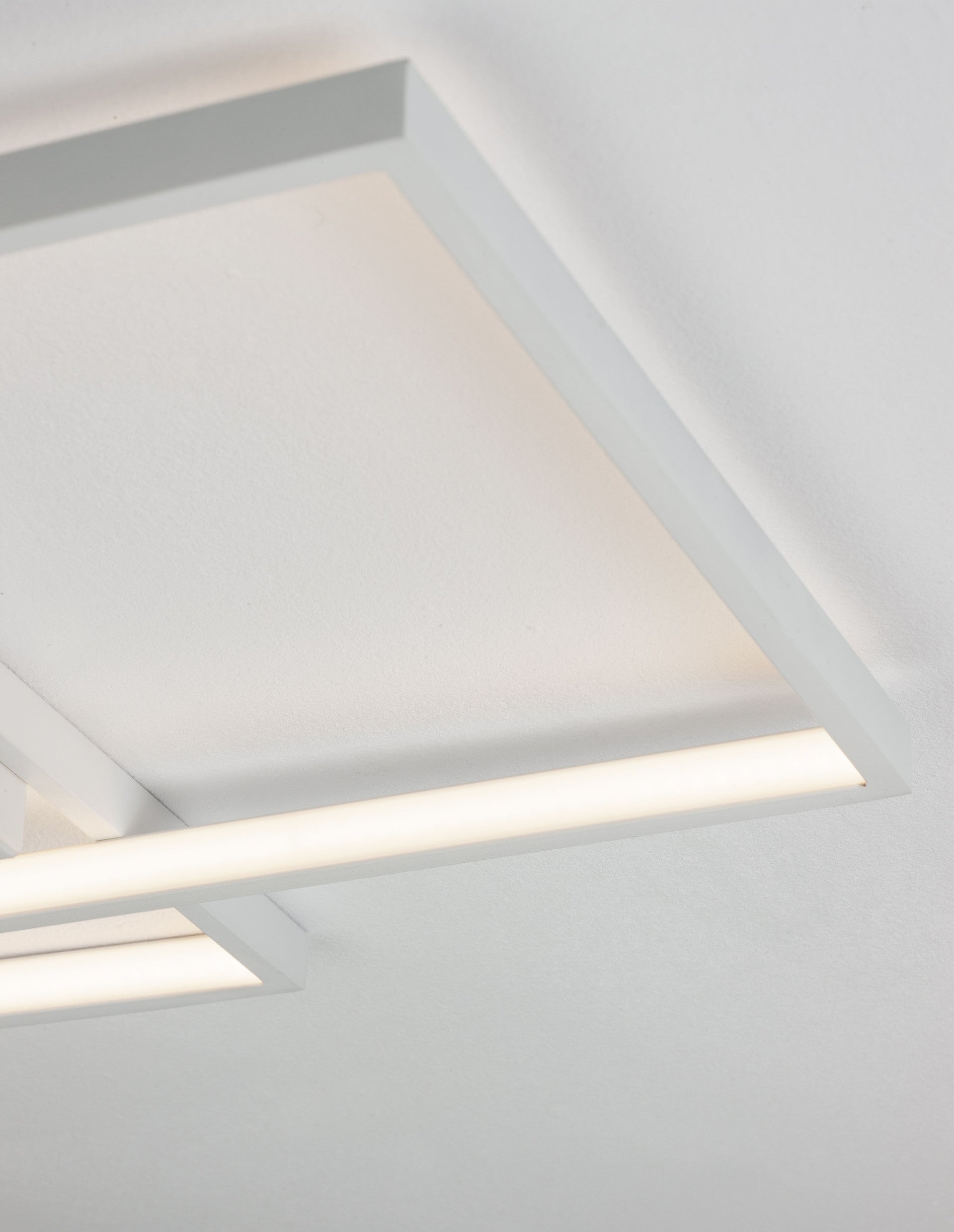 Висящо осветително тяло (пендел) PORTO 30W LED Пясъчно бял стомана, алуминий и акрил L45 W45 H4см Триак димируем