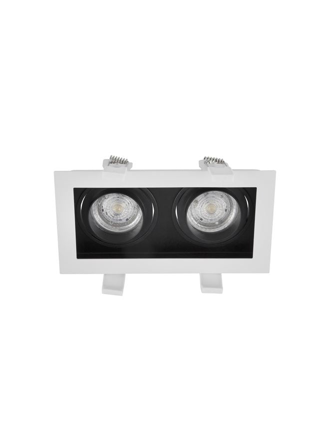 Техническо осветление CEDI GU10 2x50W Черно и бяло алуминий L18.3 W10 H3.8см